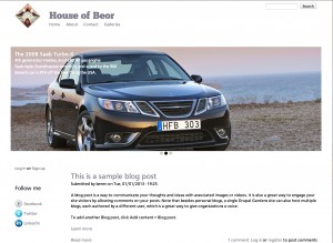 A clean Drupal look with an image gallery out of the box!