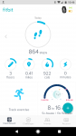 Fitbit mobile app dashboard