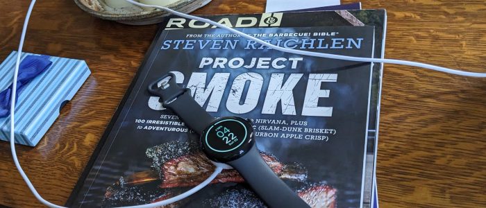 Google Watch on the charger