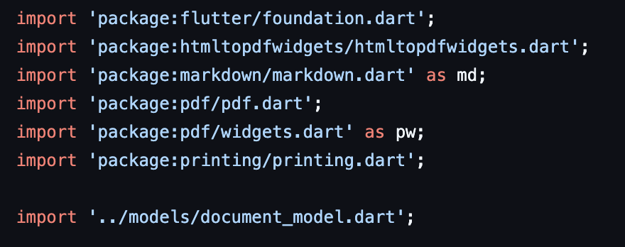 Updated imports for printing logic